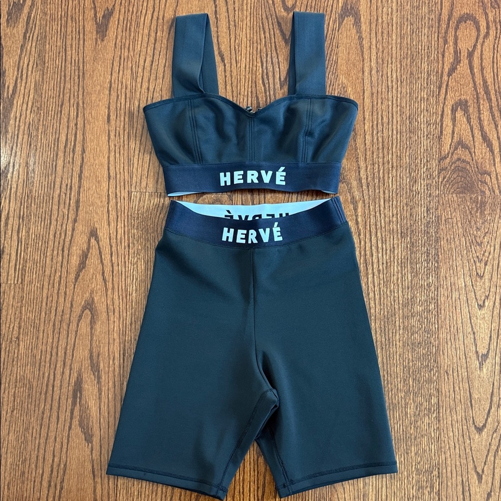 Herve Leger Black Bike Shorts